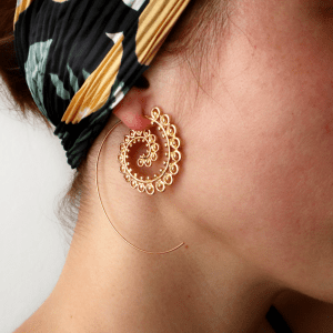 Pendientes Nepal dorados