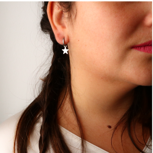 pendientes aro estrella