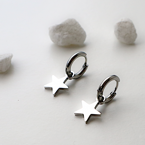 pendientes aro estrella