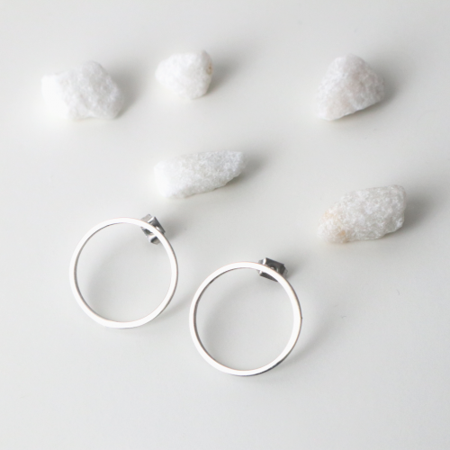 pendientes minimal círculo