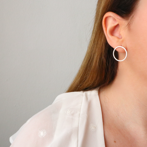 pendientes minimal círculo