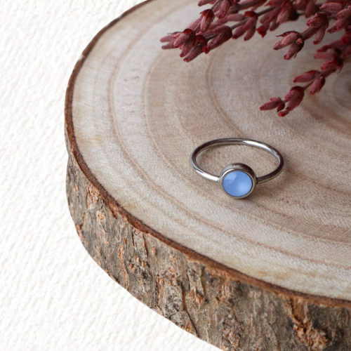 anillo piedra azul
