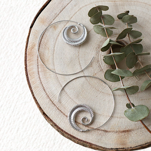 pendientes espiral boho