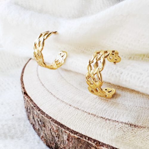 pendientes aros trenzados