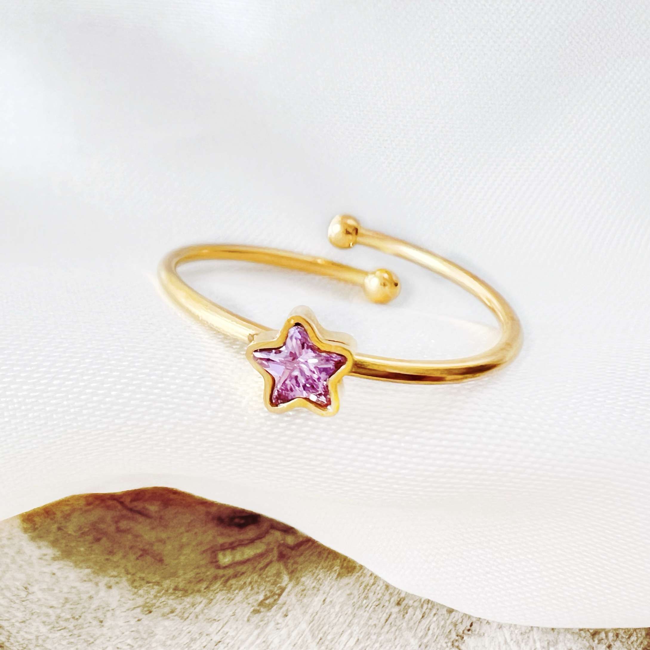 Anillo Pink Star